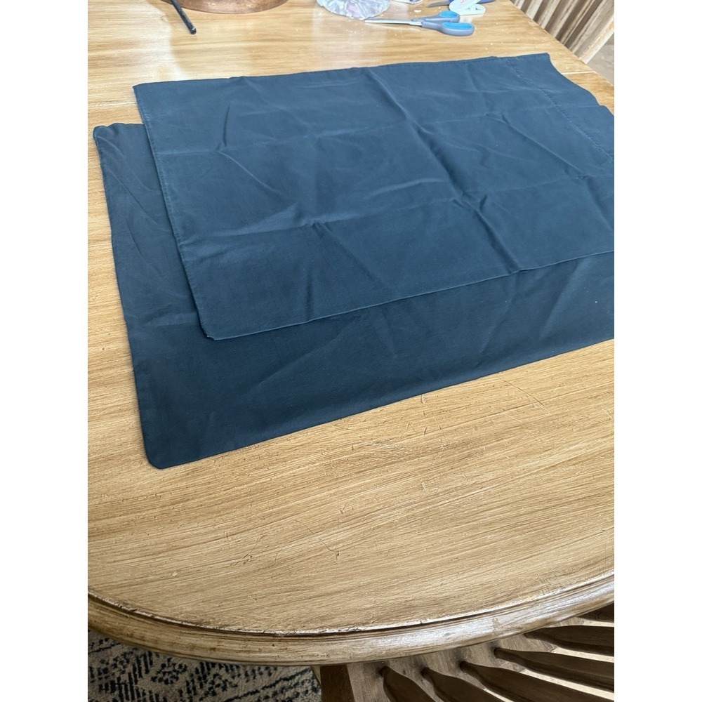 VTG Ralph Lauren Home STANDARD Pillowcases Set Of 2 Deep Green/ Black Green - Picture 3 of 6